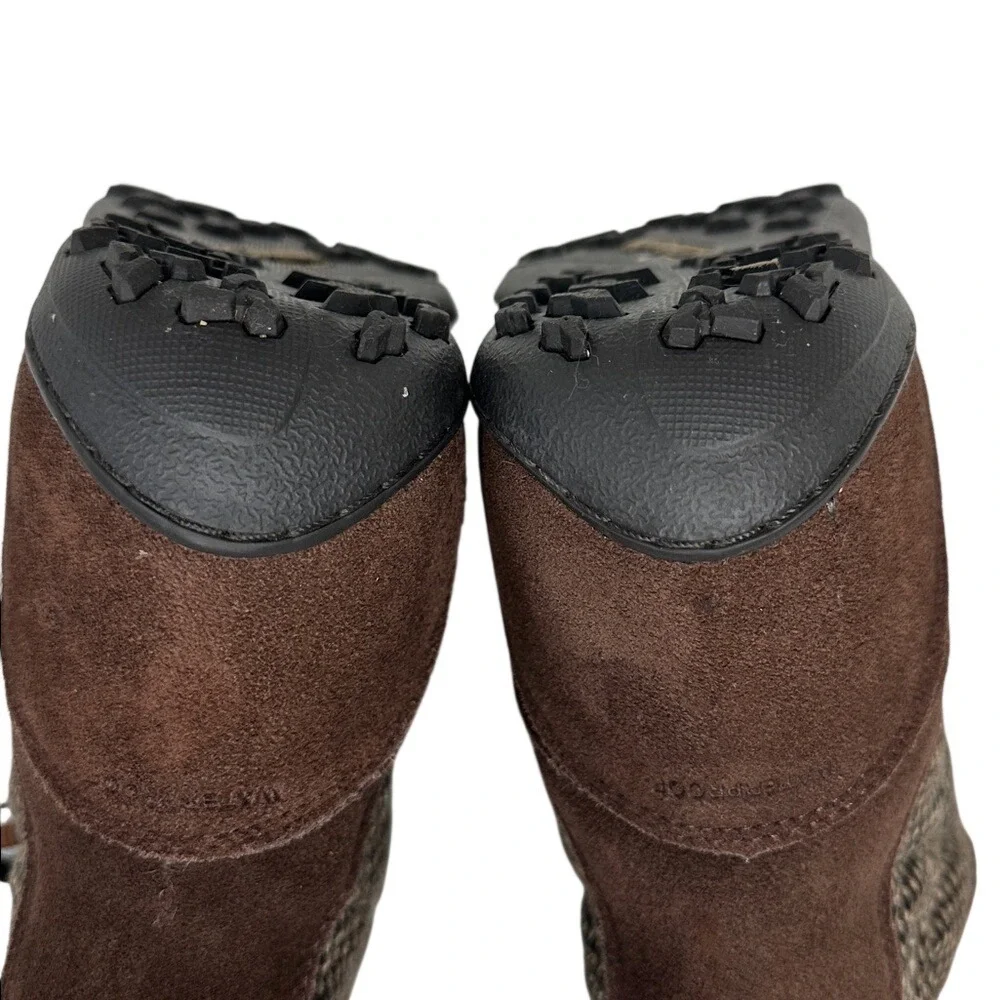 Columbia Waterproof Thermal Reflective Suede Faux‎ Fur Boots Size 10.5 Brown